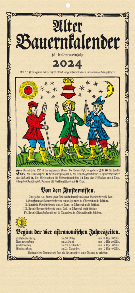 Alter Bauernkalender "Der Klassiker" - Leykam