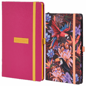 Castelli Notizbücher Pink und Eden mit Papagei